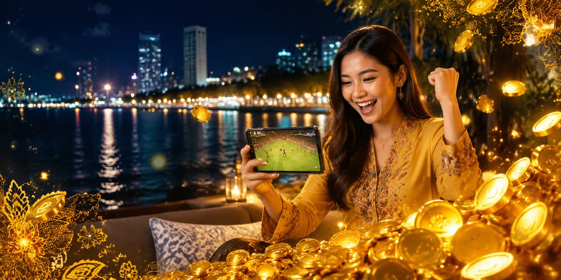 Pemain lot10 menyemak soalan lazim melalui telefon pintar di Pulau Pinang